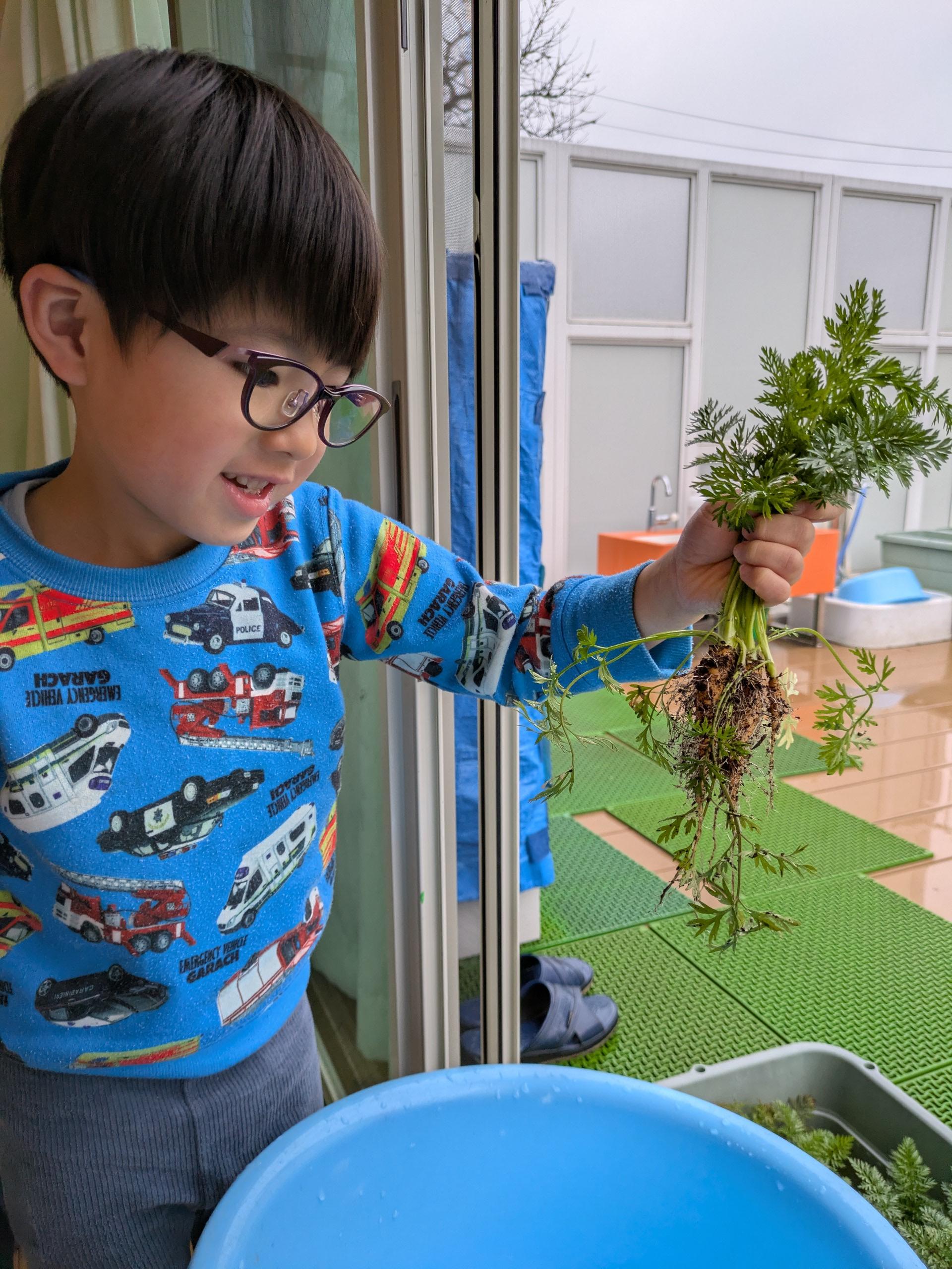 にんじんクッキー作り